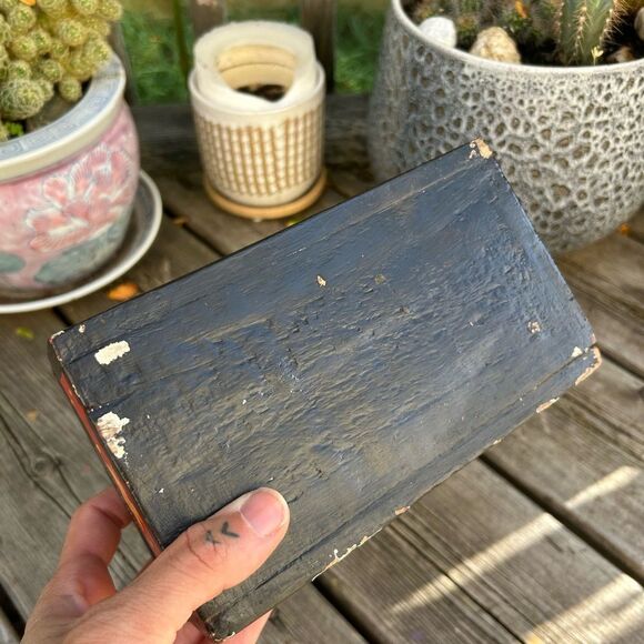 Hand Carved & Painted Celestial Wood Trinket Box Sun Moon Indonesia Vtg 90s - Picture 5 of 16